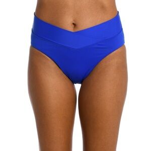La Blanca Sapphire Island Goddess Crossover High-Waist Bottom Nwot